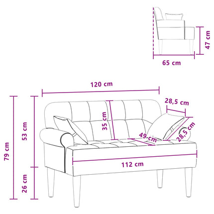 Lænestol med knap tufting Blå 120 x 65 x 79 cm Stof