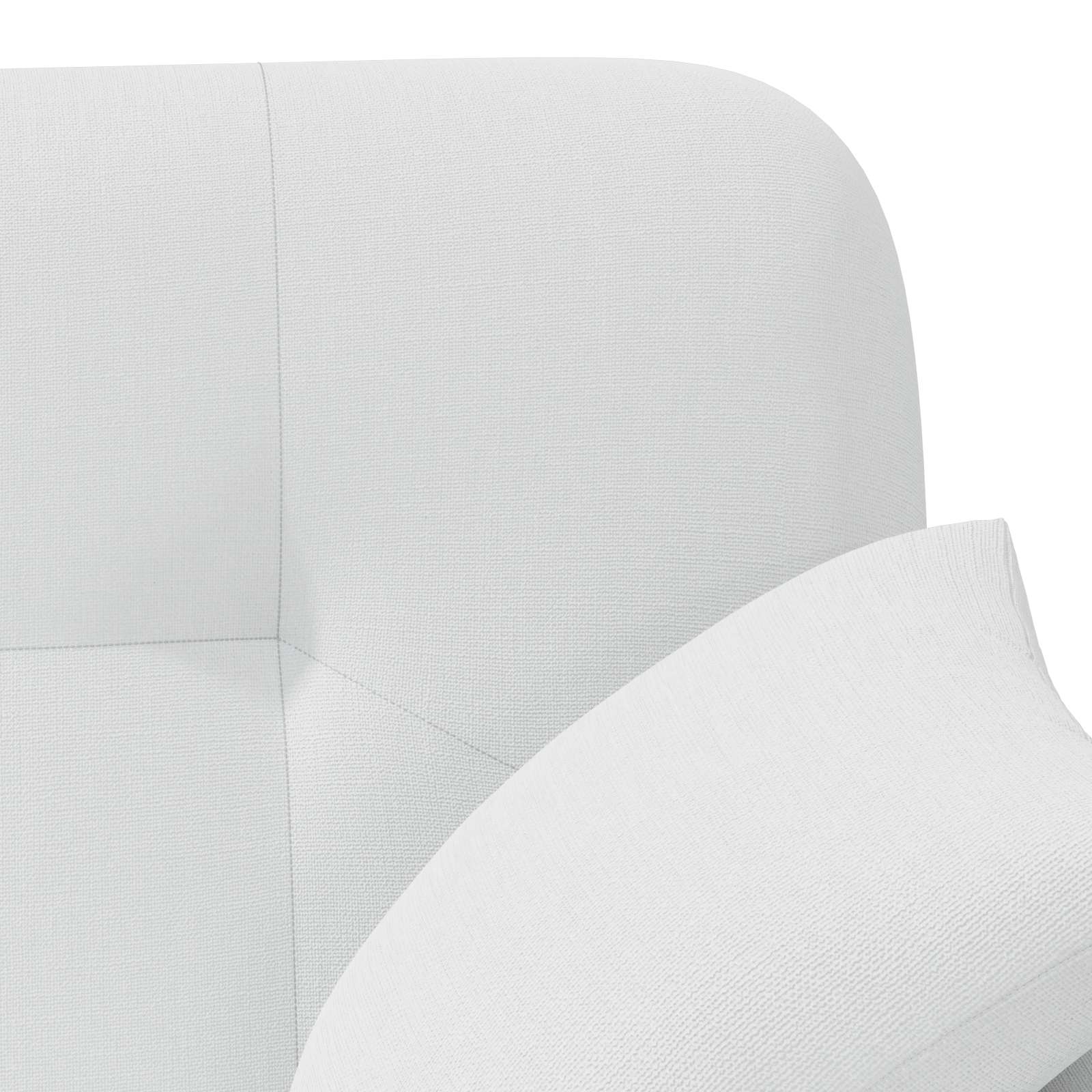 Lænestol med knap tufting Hvid 120 x 65 x 79 cm Stof