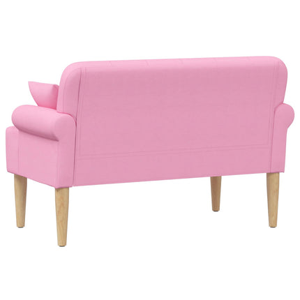 Lænestol med knap tufting Lyserød 120 x 65 x 79 cm Stof