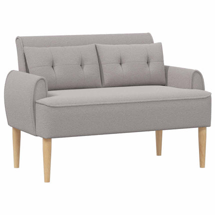 Lænestol med knap tufting Lysegrå 117 x 67 x 77 cm Bouclé