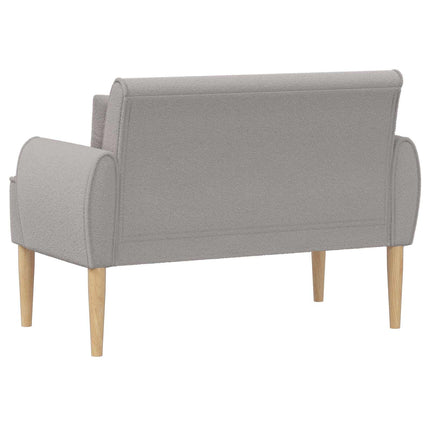 Lænestol med knap tufting Lysegrå 117 x 67 x 77 cm Bouclé