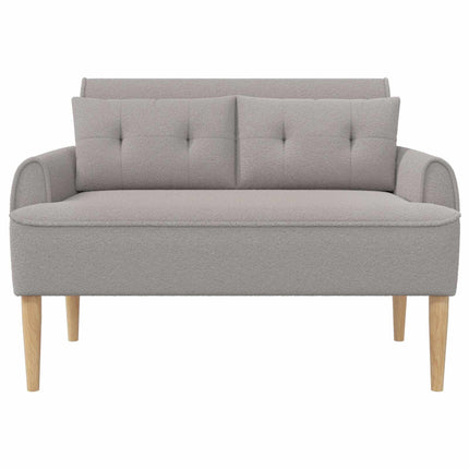 Lænestol med knap tufting Lysegrå 117 x 67 x 77 cm Bouclé