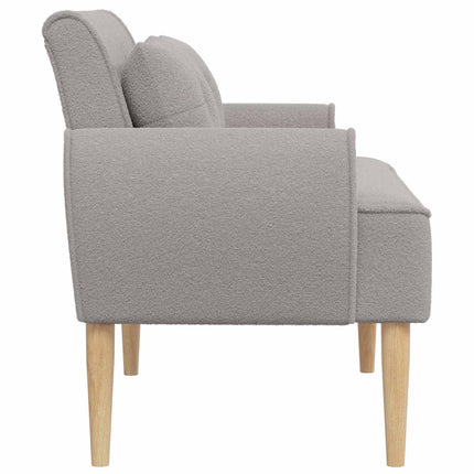 Lænestol med knap tufting Lysegrå 117 x 67 x 77 cm Bouclé