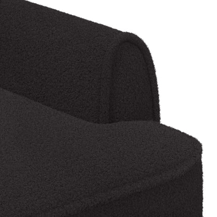 Lænestol med knap tufting Sort 117 x 67 x 77 cm Bouclé