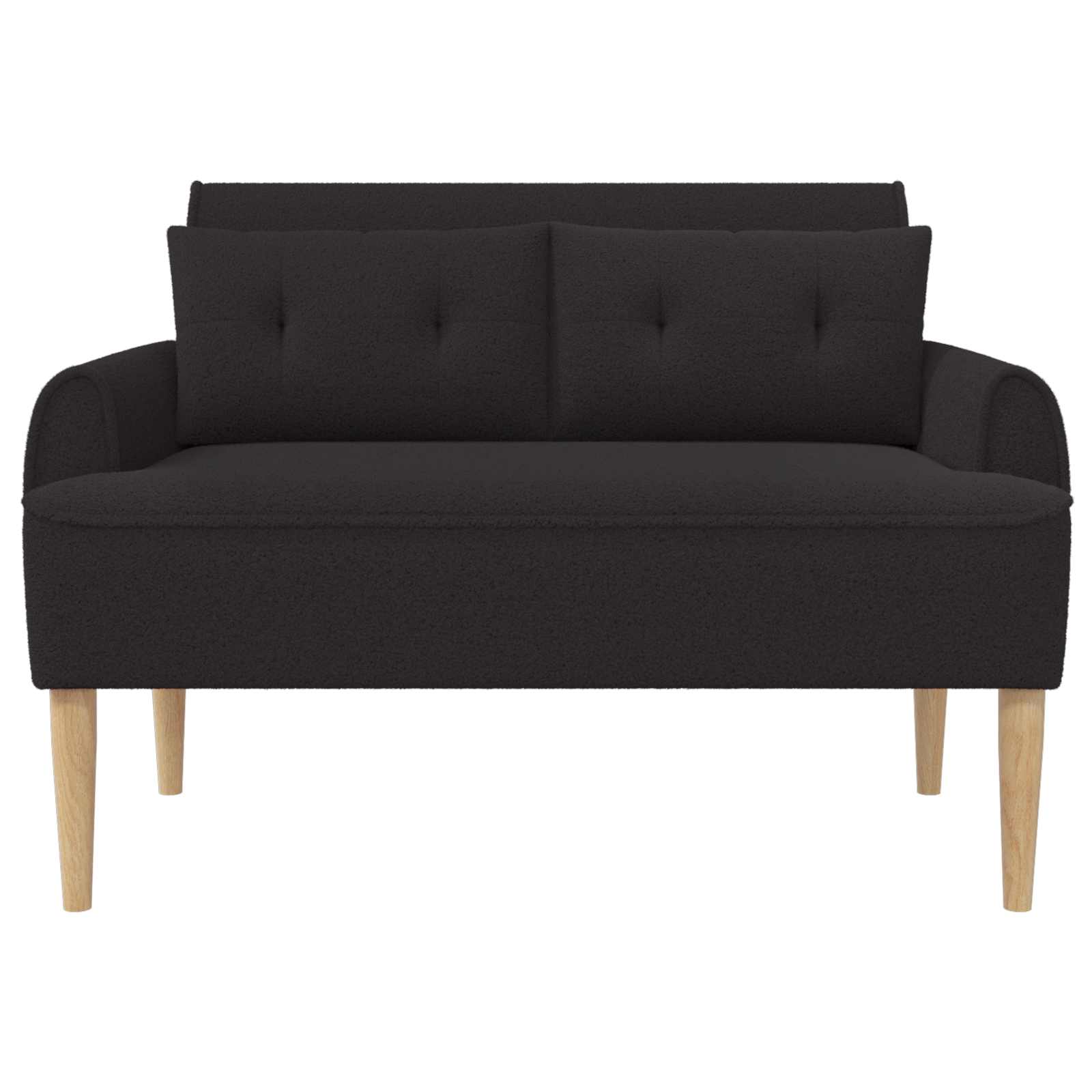 Lænestol med knap tufting Sort 117 x 67 x 77 cm Bouclé
