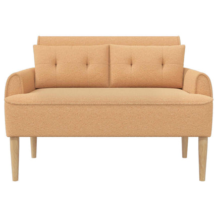 Lænestol med knap tufting Beige 117 x 67 x 77 cm Bouclé