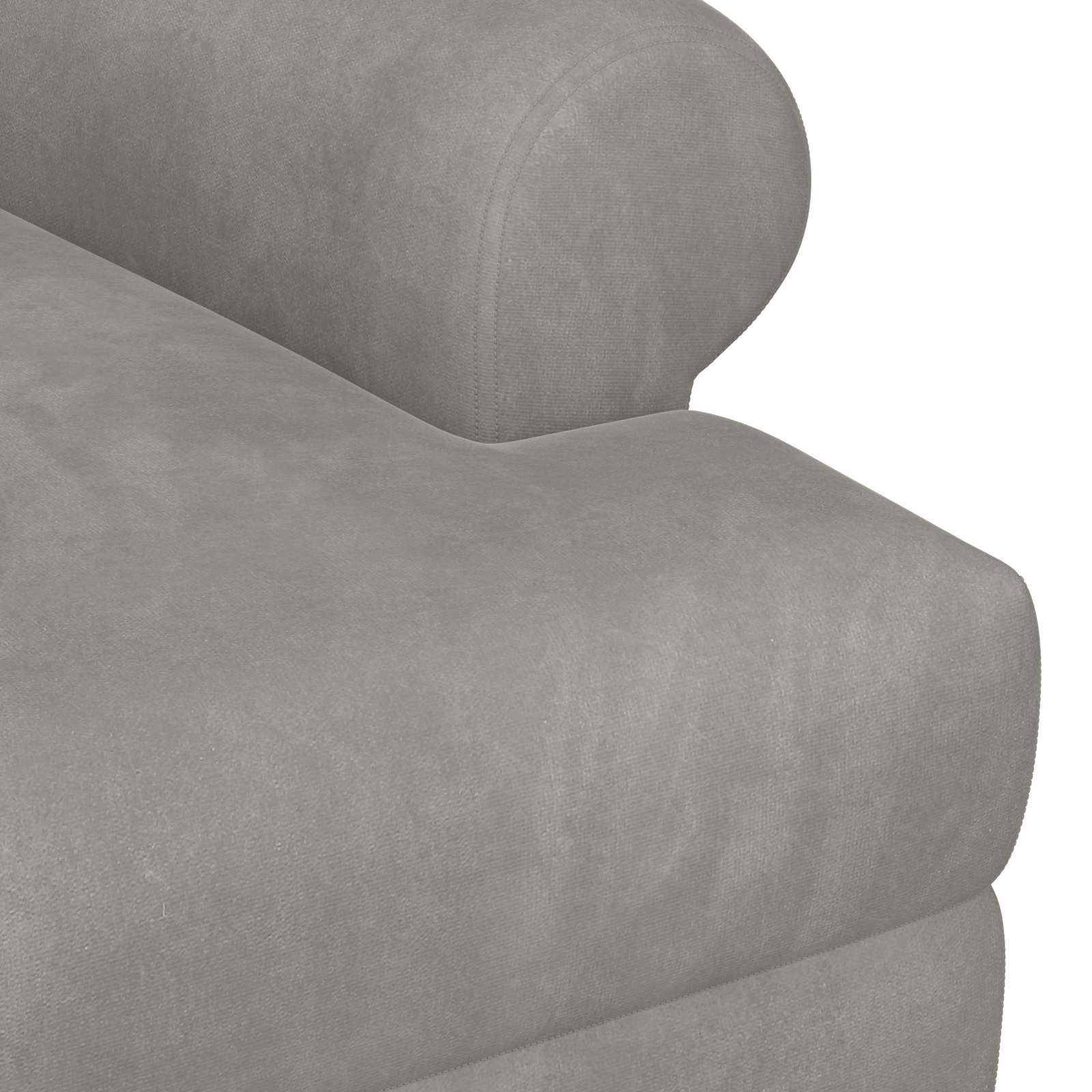 Lænestol med knap tufting Lysegrå 120 x 66 x 78 cm Velour (V)