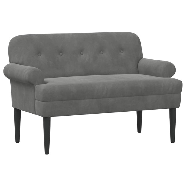 Lænestol med knap tufting Mørkegrå 120 x 66 x 78 cm Fløjl