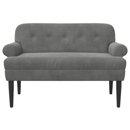 Lænestol med knap tufting Mørkegrå 120 x 66 x 78 cm Fløjl