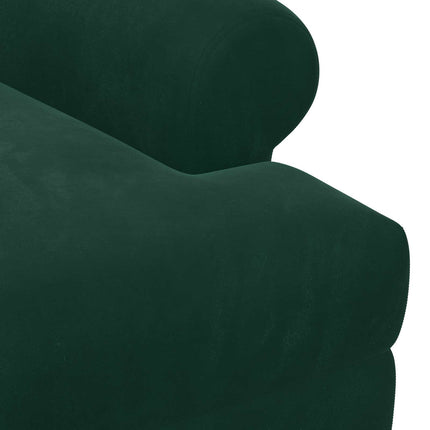 Lænestol med knap tufting Mørkegrøn 120 x 66 x 78 cm Fløjl