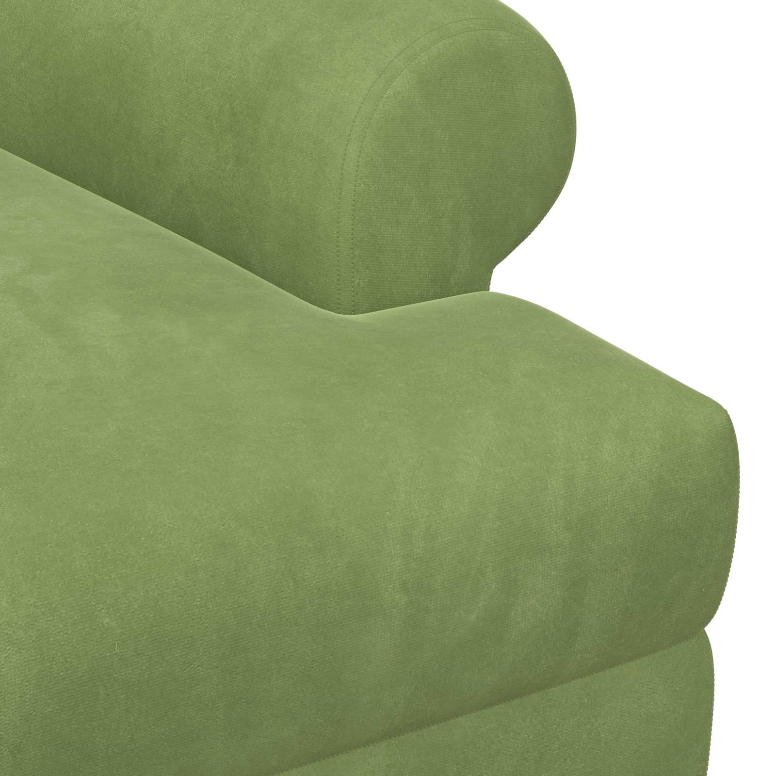 Lænestol med knap tufting Lys grøn 120 x 66 x 78 cm Velour (V)