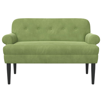 Lænestol med knap tufting Lys grøn 120 x 66 x 78 cm Fløjl