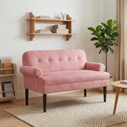 Lænestol med knap tufting Lyserød 120 x 66 x 78 cm Velour (V)