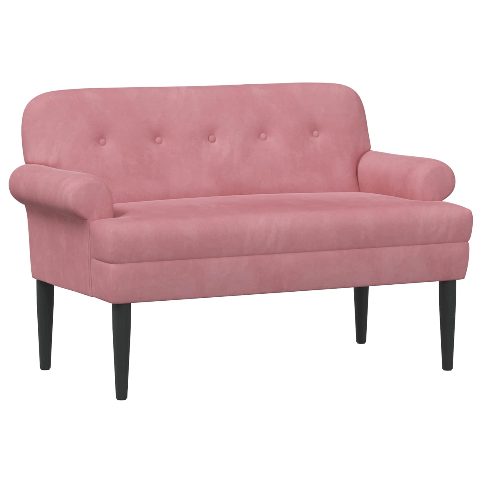 Lænestol med knap tufting Lyserød 120 x 66 x 78 cm Velour (V)