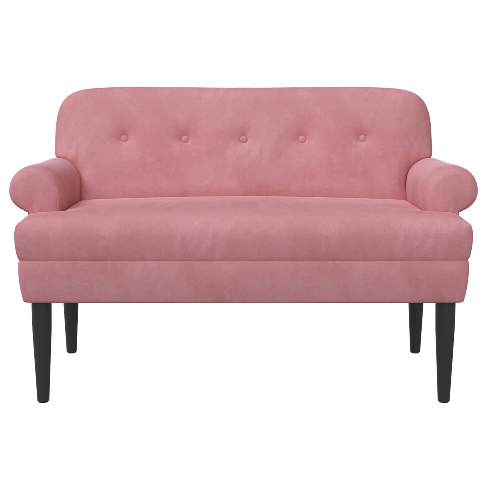 Lænestol med knap tufting Lyserød 120 x 66 x 78 cm Velour (V)