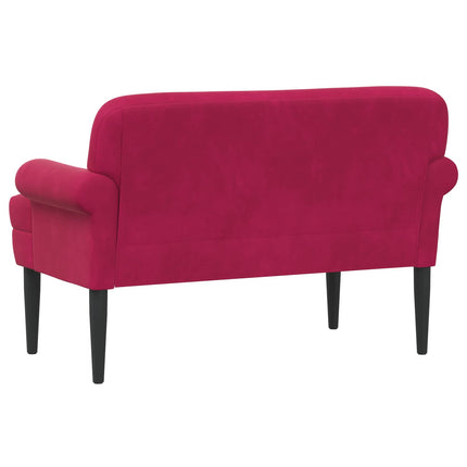 Lænestol med knap tufting Vinrød 120 x 66 x 78 cm Fløjl
