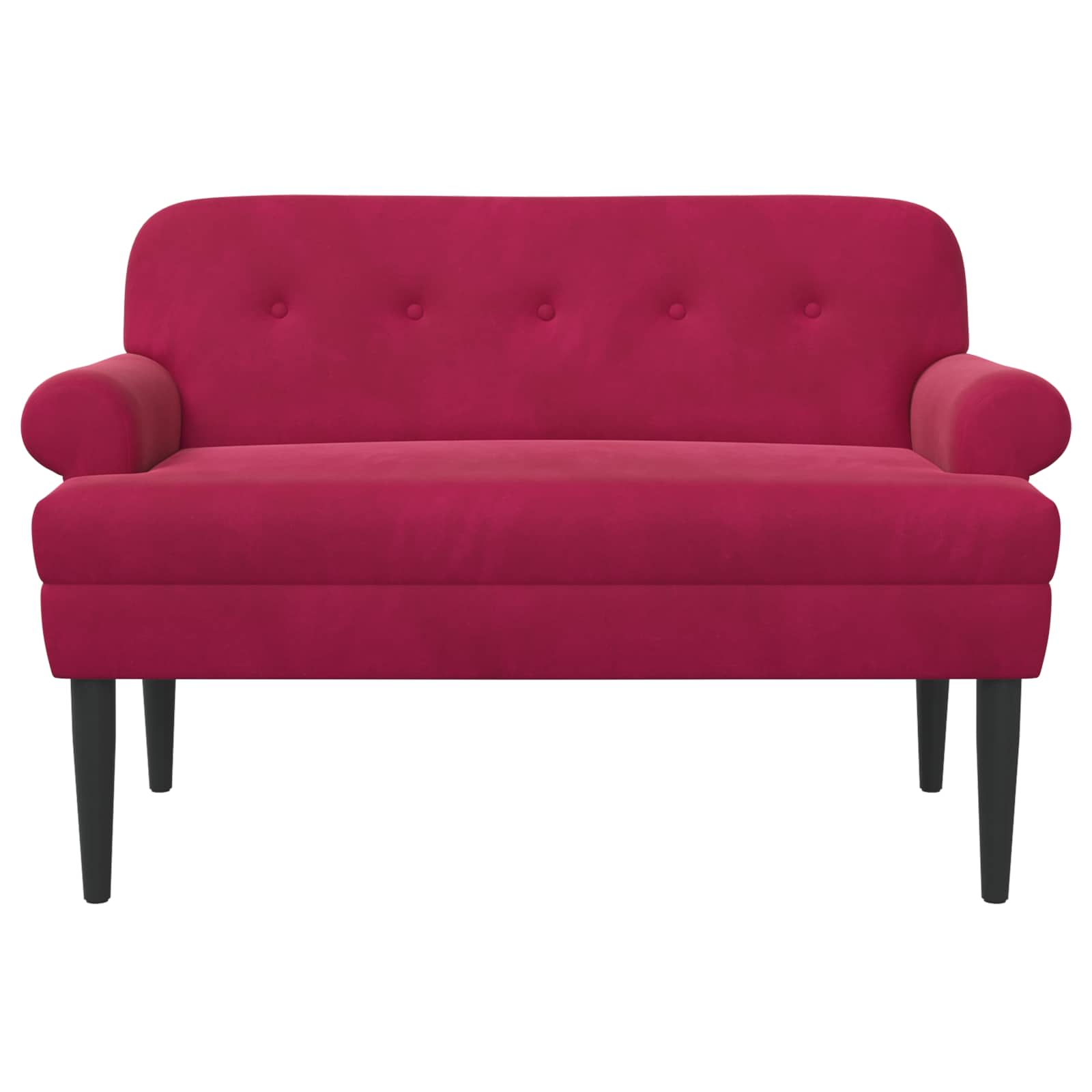 Lænestol med knap tufting Vinrød 120 x 66 x 78 cm Velour (V)