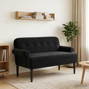 Lænestol med knap tufting Sort 120 x 66 x 78 cm Velour (V)