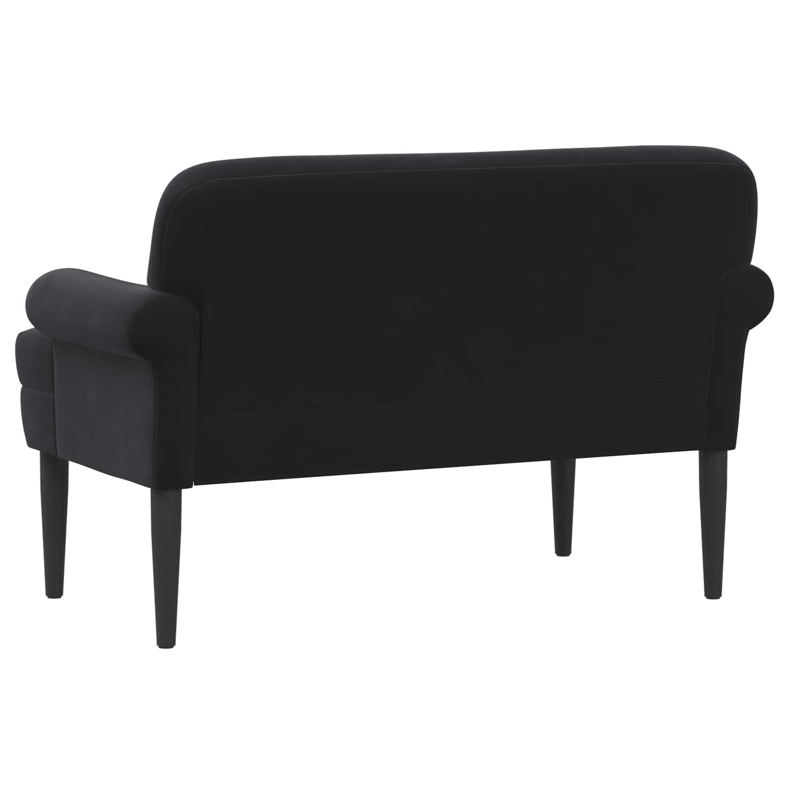 Lænestol med knap tufting Sort 120 x 66 x 78 cm Velour (V)