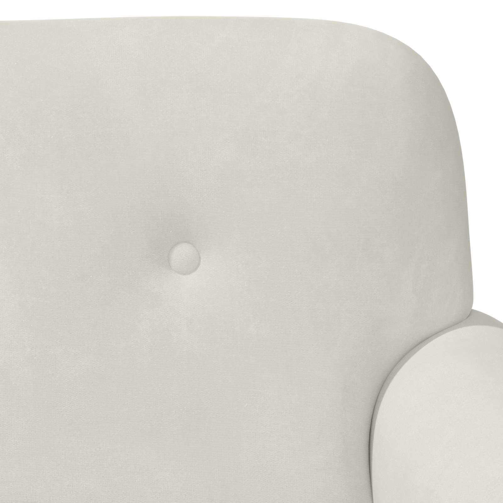Lænestol med knap tufting Cremefarvet 120 x 66 x 78 cm