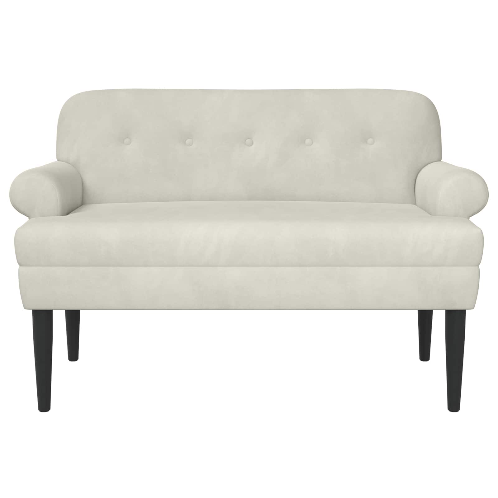Lænestol med knap tufting Cremefarvet 120 x 66 x 78 cm