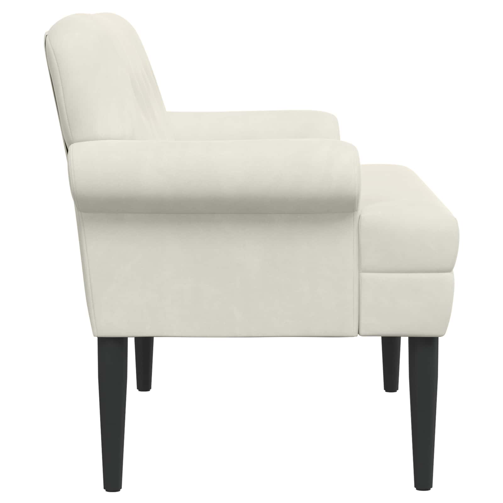 Lænestol med knap tufting Cremefarvet 120 x 66 x 78 cm