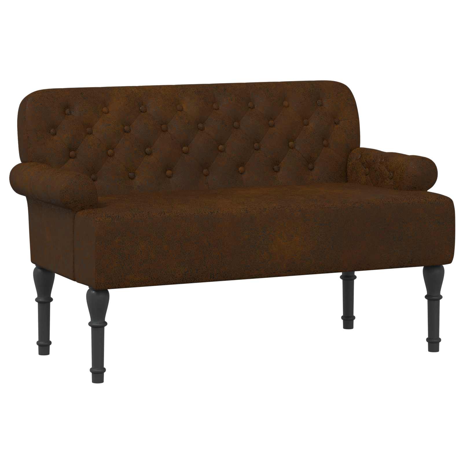 Lænestol med knap tufting Brun 120 x 65 x 78 cm