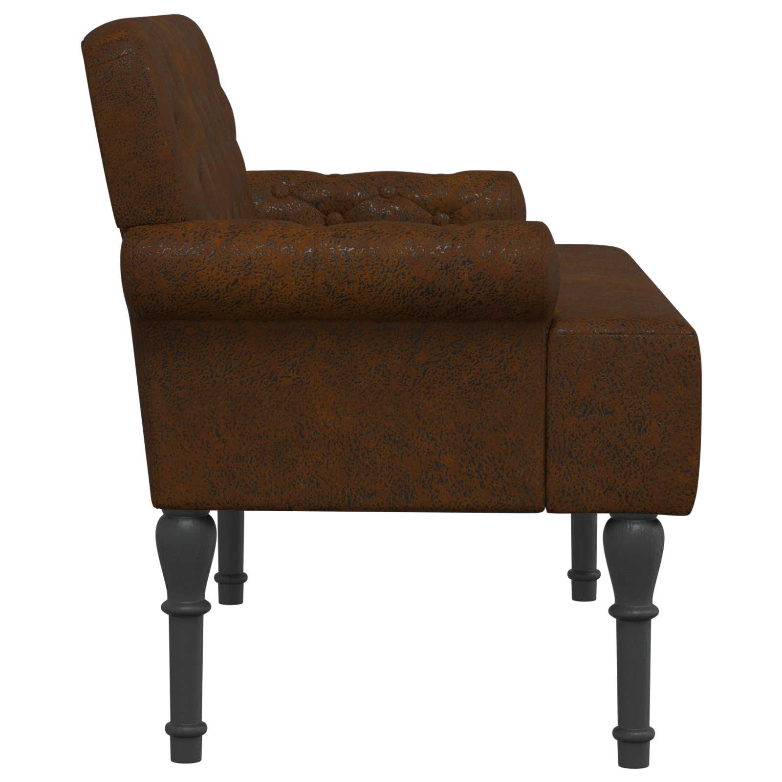 Lænestol med knap tufting Brun 120 x 65 x 78 cm