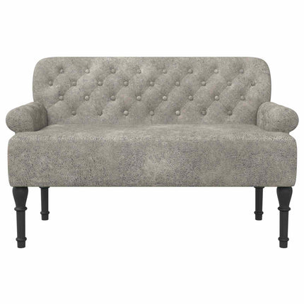 Lænestol med knap tufting Lysegrå 120 x 65 x 78 cm