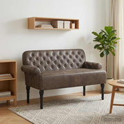 Lænestol med knap tufting Mørkegrå 120 x 65 x 78 cm