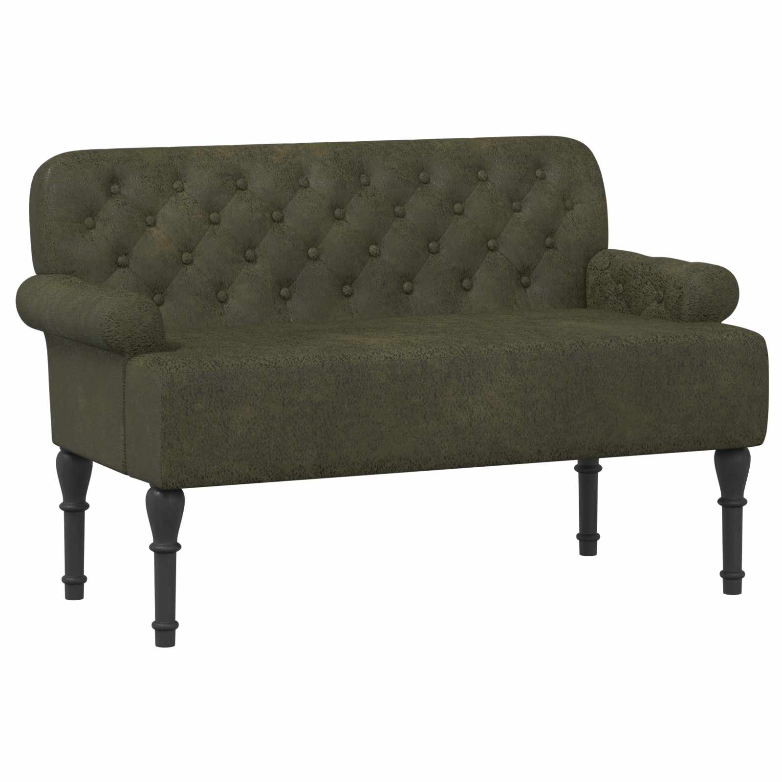 Lænestol med knap tufting Army Grøn 120 x 65 x 78 cm