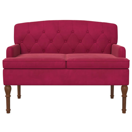 Lænestol med knap tufting Vinrød 111 x 65 x 79 cm Fløjl