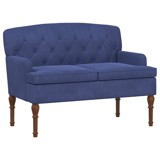 Lænestol med knap tufting Politi blå 111 x 65 x 79 cm Fløjl
