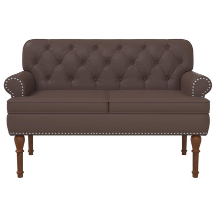 Lænestol med knap tufting Brun 120 x 65 x 77 cm Kunstlæder