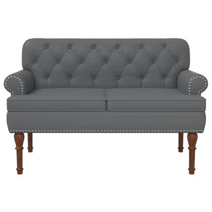 Lænestol med knap tufting Grå 120 x 65 x 77 cm Kunstlæder