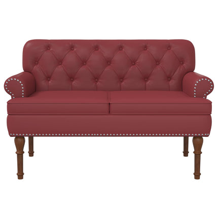 Lænestol med knap tufting Vinrød 120 x 65 x 77 cm Kunstlæder