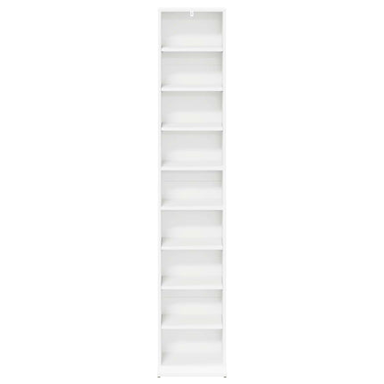CD Skab Hvid 33 x 23,5 x 175 cm Konstrueret træ