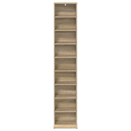 CD Skab Sonoma-eg 33 x 23,5 x 175 cm Konstrueret træ