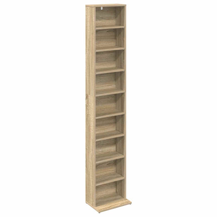 CD Skab 2 stk. Sonoma-eg 33 x 23,5 x 175 cm Konstrueret træ