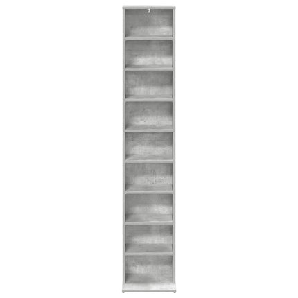 CD Skab Betongrå 33 x 23,5 x 175 cm Konstrueret træ