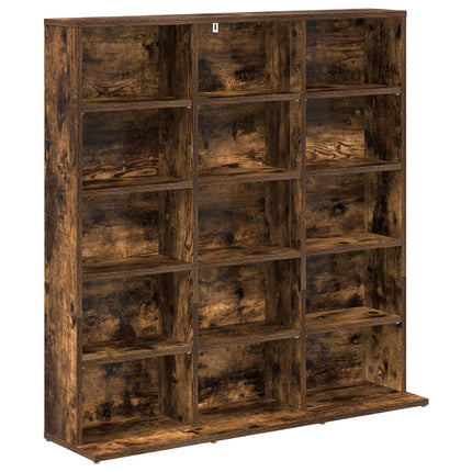 CD Skab Røget eg 96 x 23,5 x 97,5 cm Konstrueret træ