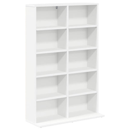 CD Skab 2 stk. Hvid 65 x 23,5 x 97,5 cm Konstrueret træ