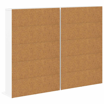CD Skab 2 stk. Hvid 65 x 23,5 x 97,5 cm Konstrueret træ