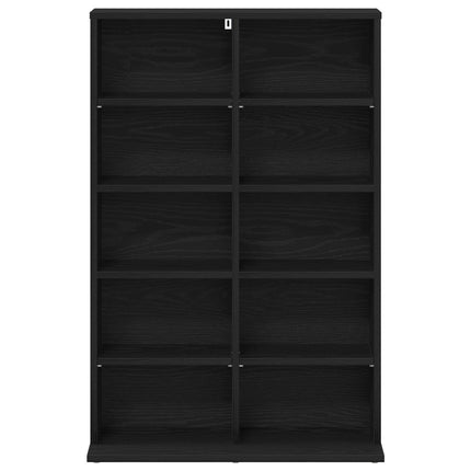 CD Skab Sort eg 65 x 23,5 x 97,5 cm Konstrueret træ