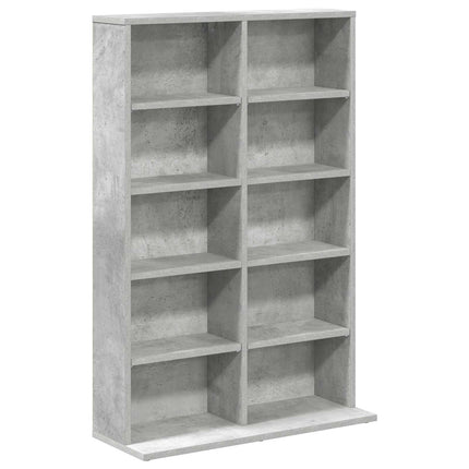 CD Skab Betongrå 65 x 23,5 x 97,5 cm Konstrueret træ