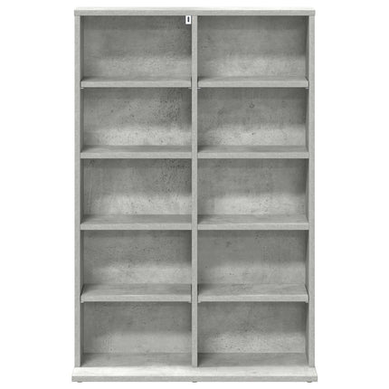 CD Skab Betongrå 65 x 23,5 x 97,5 cm Konstrueret træ