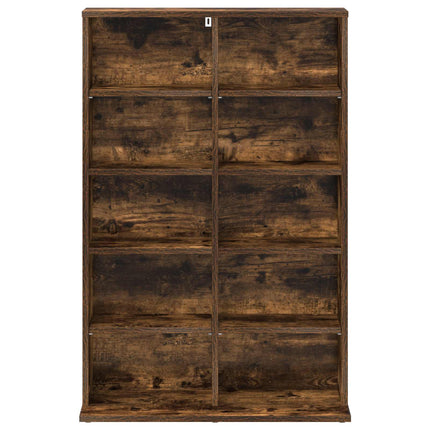 CD Skab Røget eg 65 x 23,5 x 97,5 cm Konstrueret træ