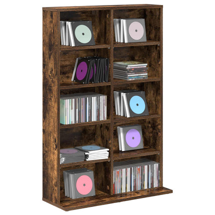 CD Skab Røget eg 65 x 23,5 x 97,5 cm Konstrueret træ