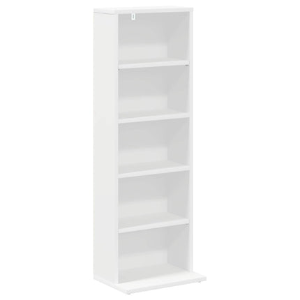 CD Skab Hvid 33 x 23,5 x 97,5 cm Konstrueret træ