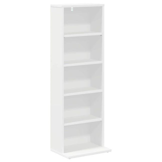 CD Skab Hvid 33 x 23,5 x 97,5 cm Konstrueret træ